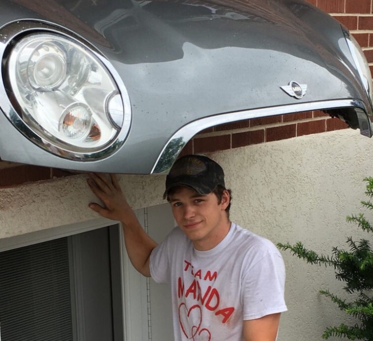 Matt Koresko with the smaller hood awning at 308 Coates Street.